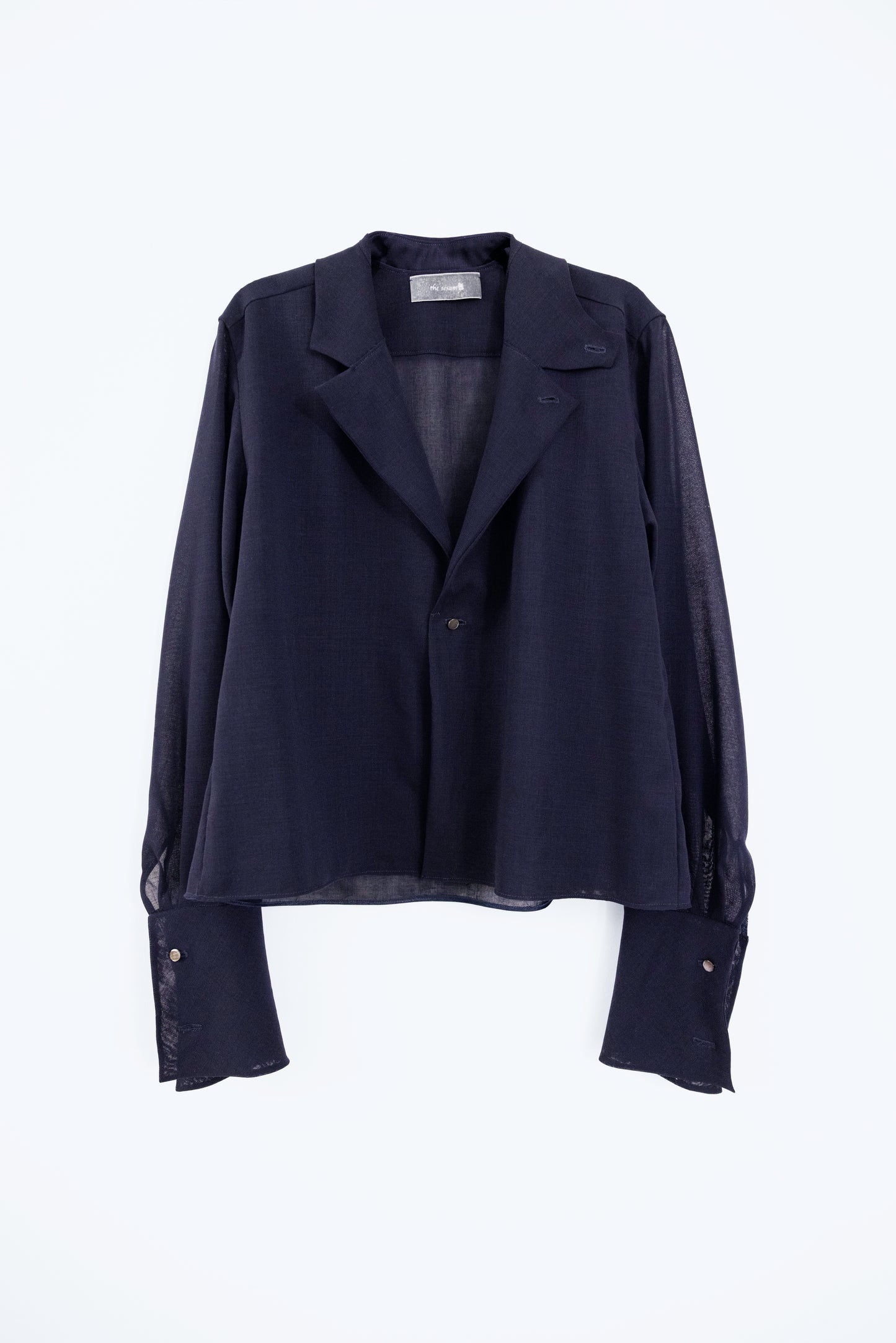 Sheer Wool Two-Way Shirt