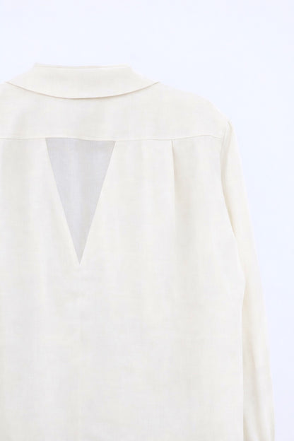 Sheer Wool Two-Way Shirt