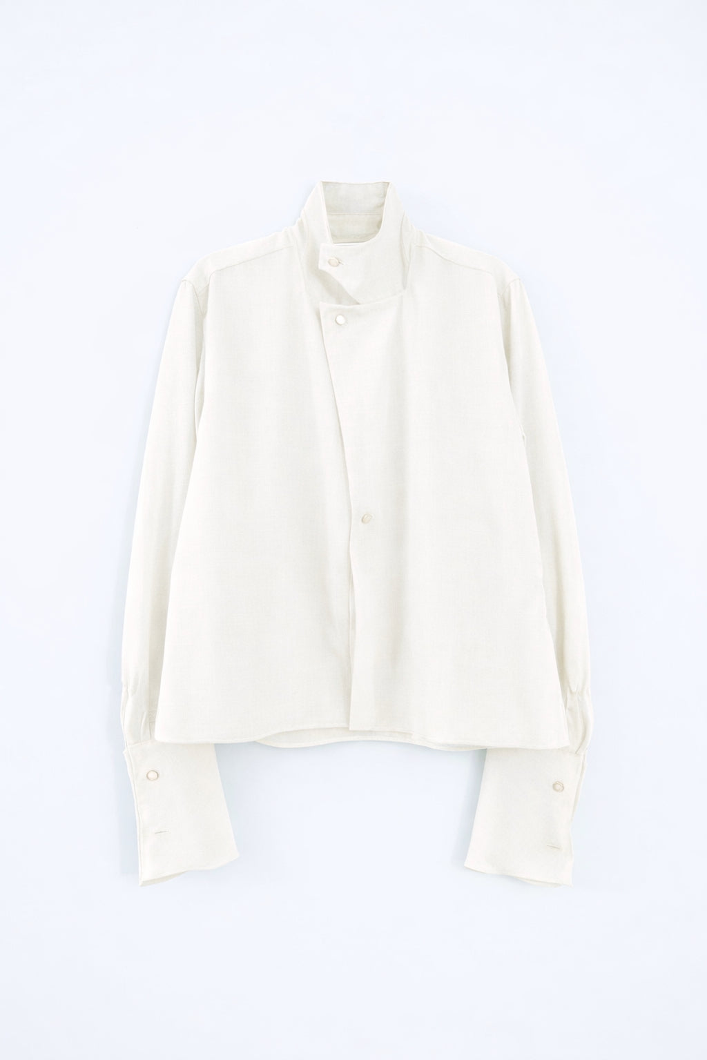 Sheer Wool Two-Way Shirt
