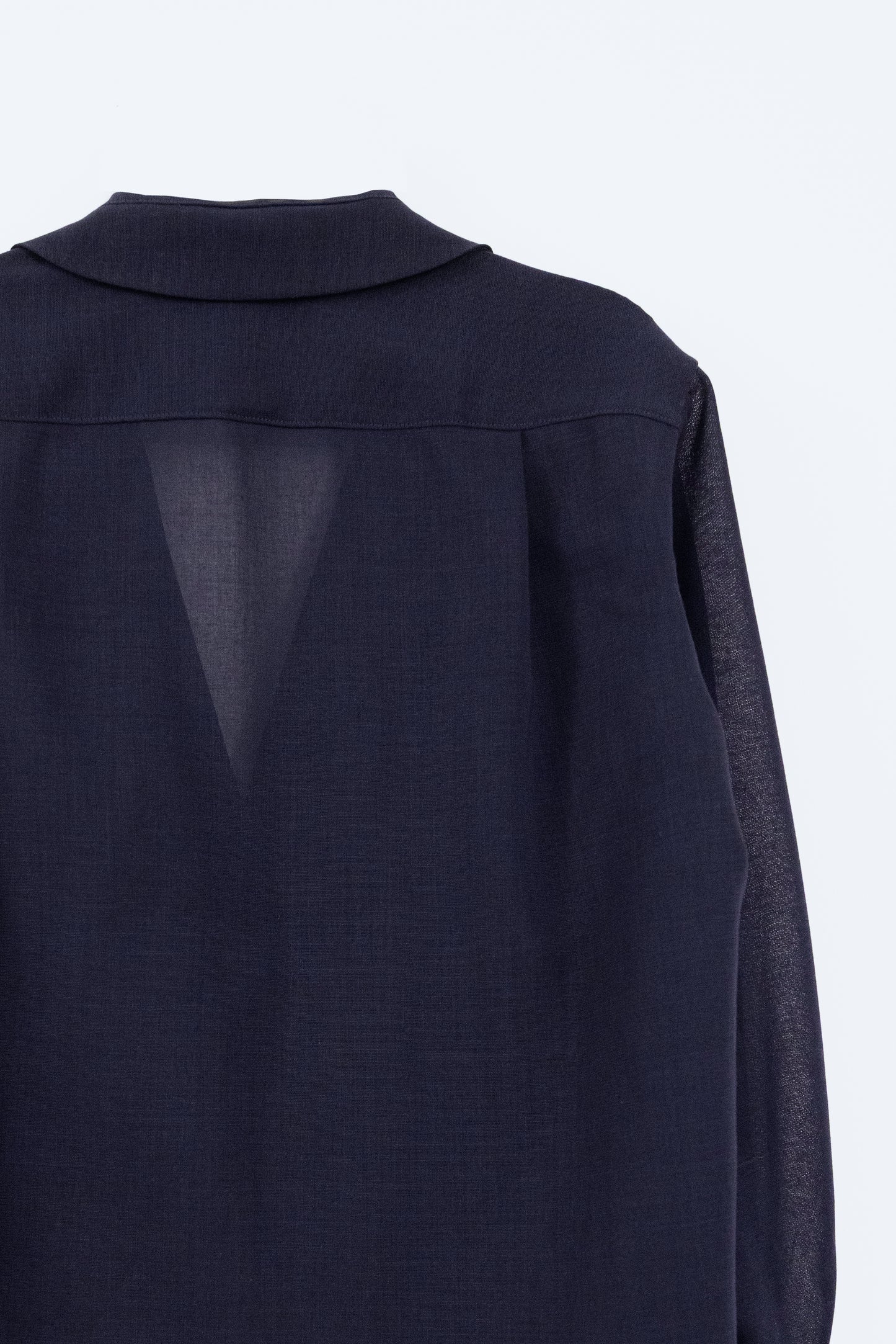 Sheer Wool Two-Way Shirt