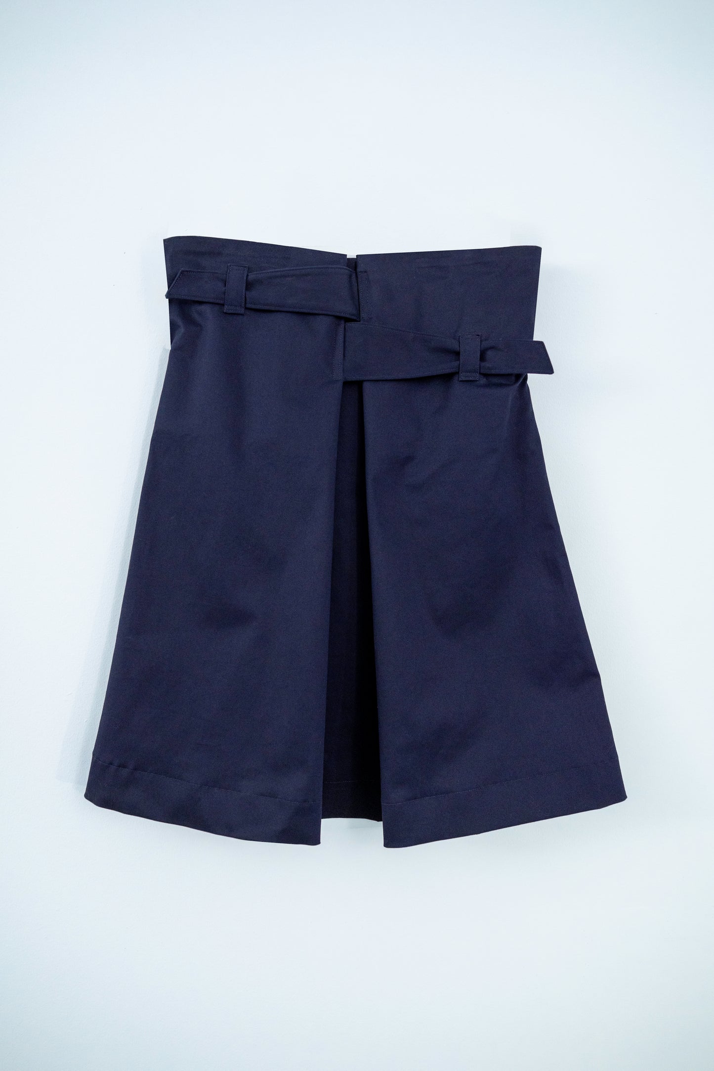 Cotton Combo Strapped Midi Skirt