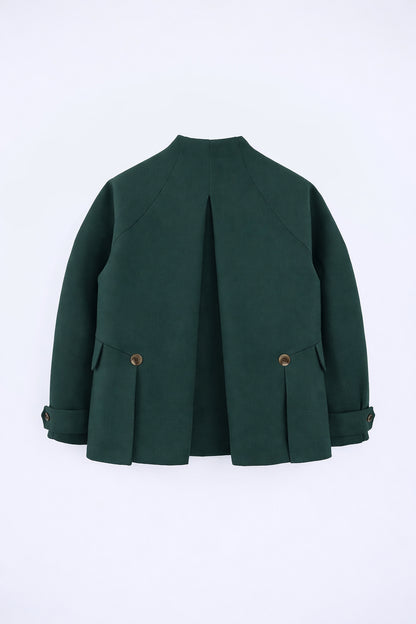 Wool Blend Mock Neck Jacket