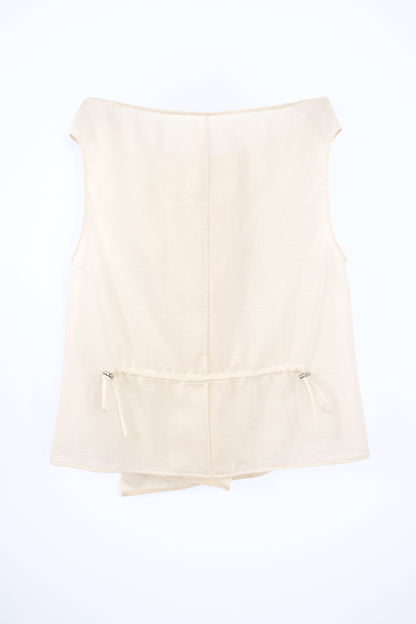 Sheer Wool Adjustable Boat Neck Top