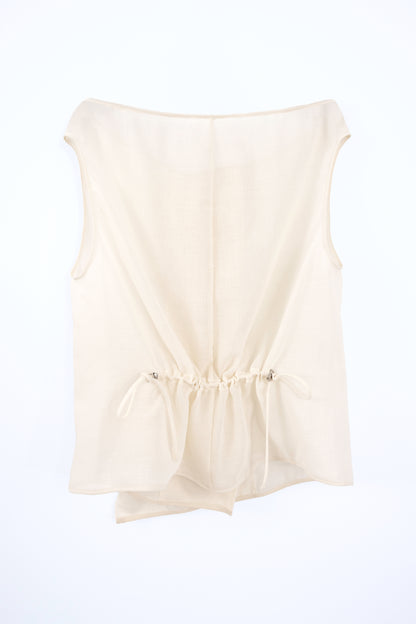 Sheer Wool Adjustable Boat Neck Top