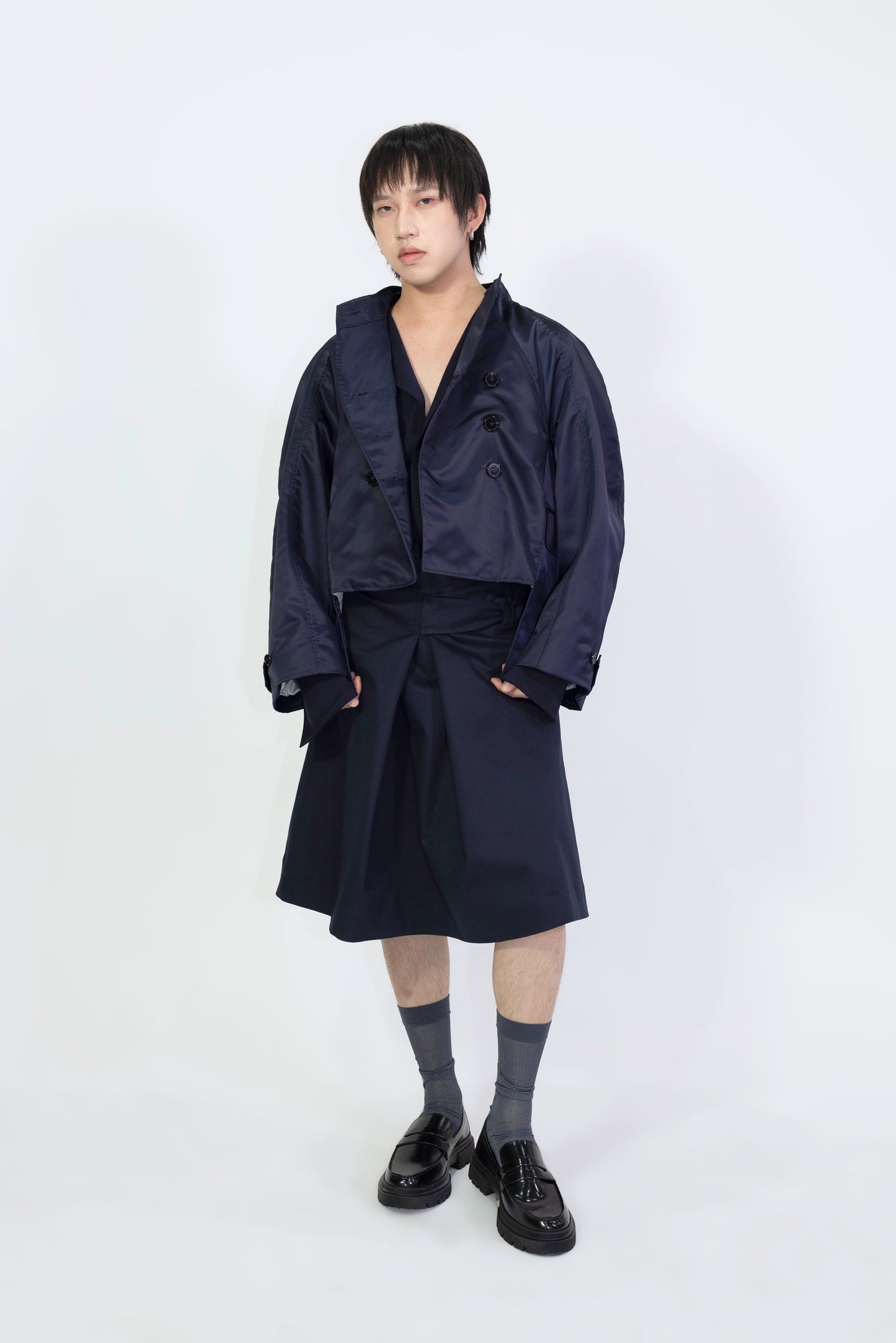 Water Repellent Mock Neck Jacket