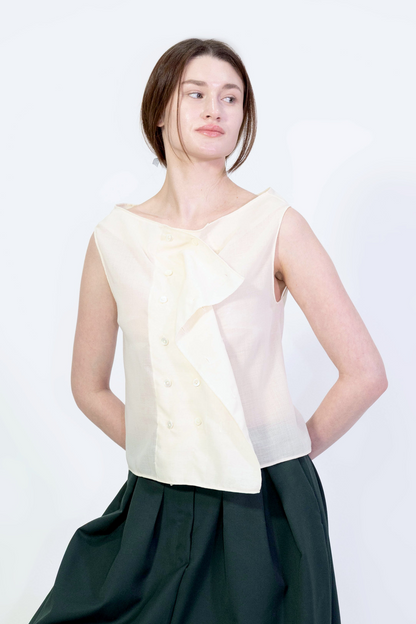Sheer Wool Adjustable Boat Neck Top