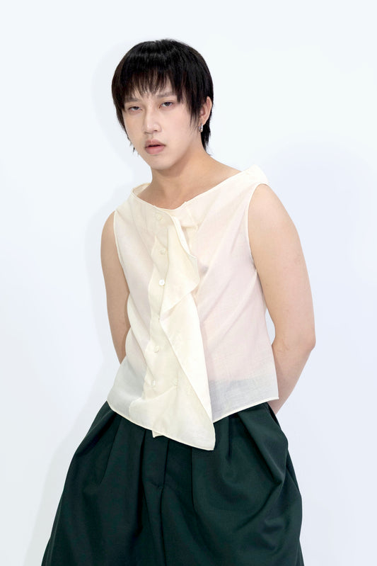 Sheer Wool Adjustable Boat Neck Top