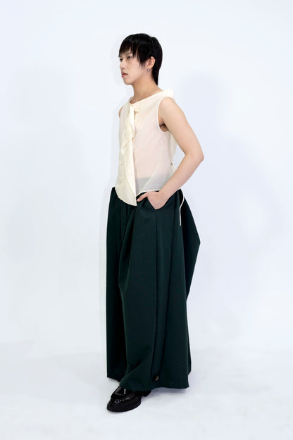 Sheer Wool Adjustable Boat Neck Top