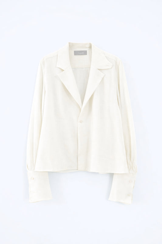 Sheer Wool Two-Way Shirt